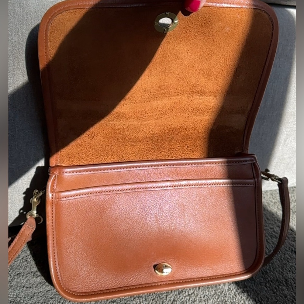 VINTAGE COACH BRITISH TAN CROSSBODY PENNY BAG  9755 - Picture 13 of 17
